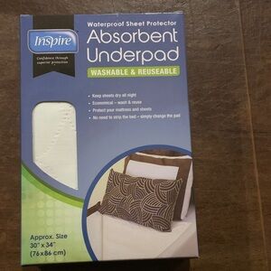 Inspire Washable & Reusable Absorbent Underpad - Green and Blue